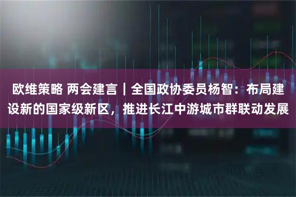 欧维策略 两会建言｜全国政协委员杨智：布局建设新的国家级新区，推进长江中游城市群联动发展