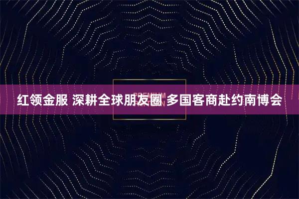 红领金服 深耕全球朋友圈 多国客商赴约南博会
